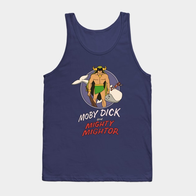 Moby Dick and Mighty Mightor Classic 60s Cartoon Tank Top by GoneawayGames